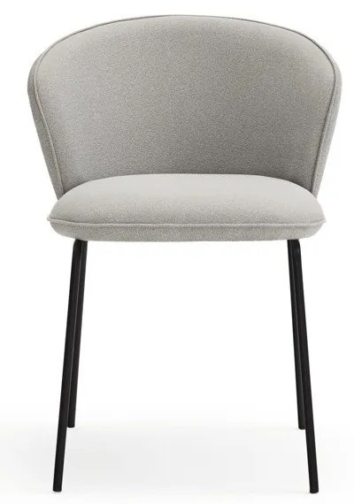 Set di sedie da pranzo grigio chiaro in imbottito 2 pz Add – Teulat