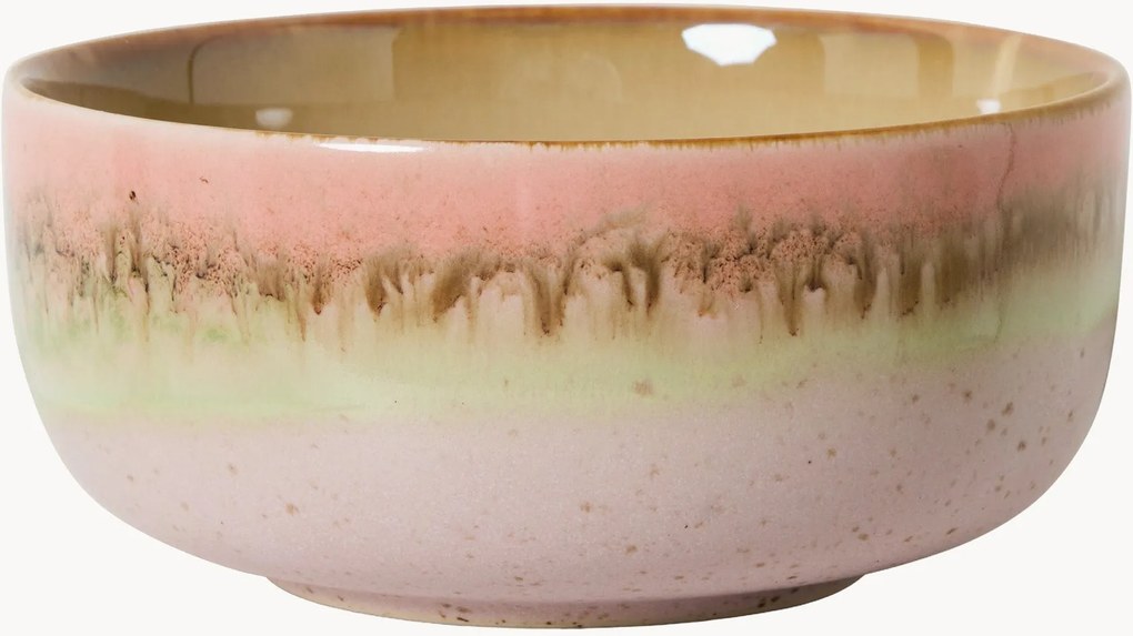 Ciotola piccola fatta a mano con smalto reattivo 70's