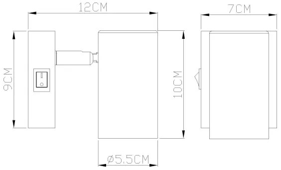 Globo 57911-1P - Faretto da parete ROBBY 1xGU10/25W/230V arancione