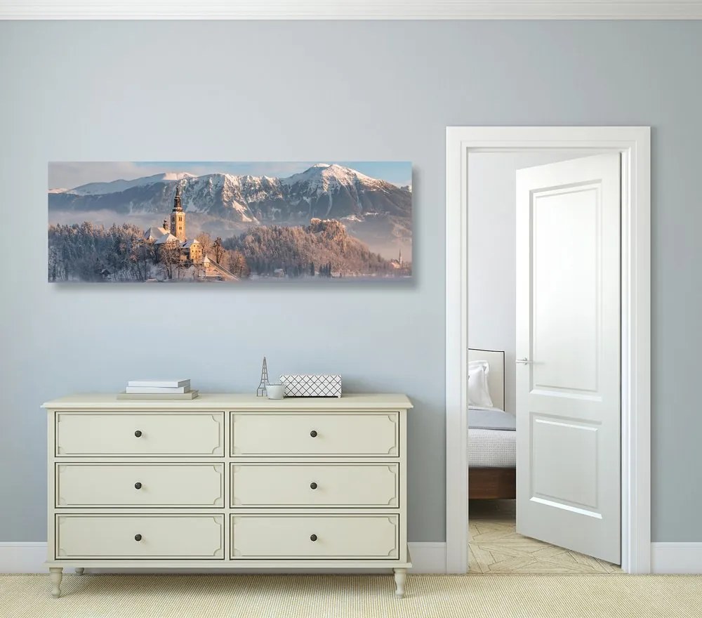 Quadro su tela – Chiesa sul lago Bled in Slovenia