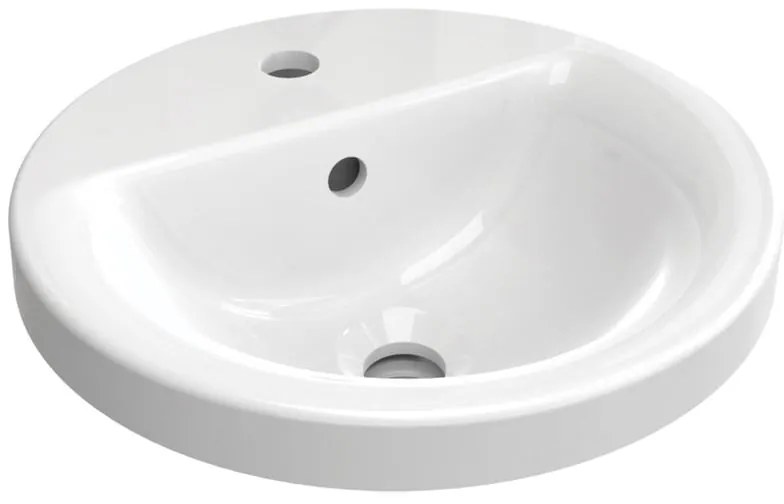 Lavabo da appoggio rettangolare in ceramica L 38 x H 16.5 x P 38 cm bianco