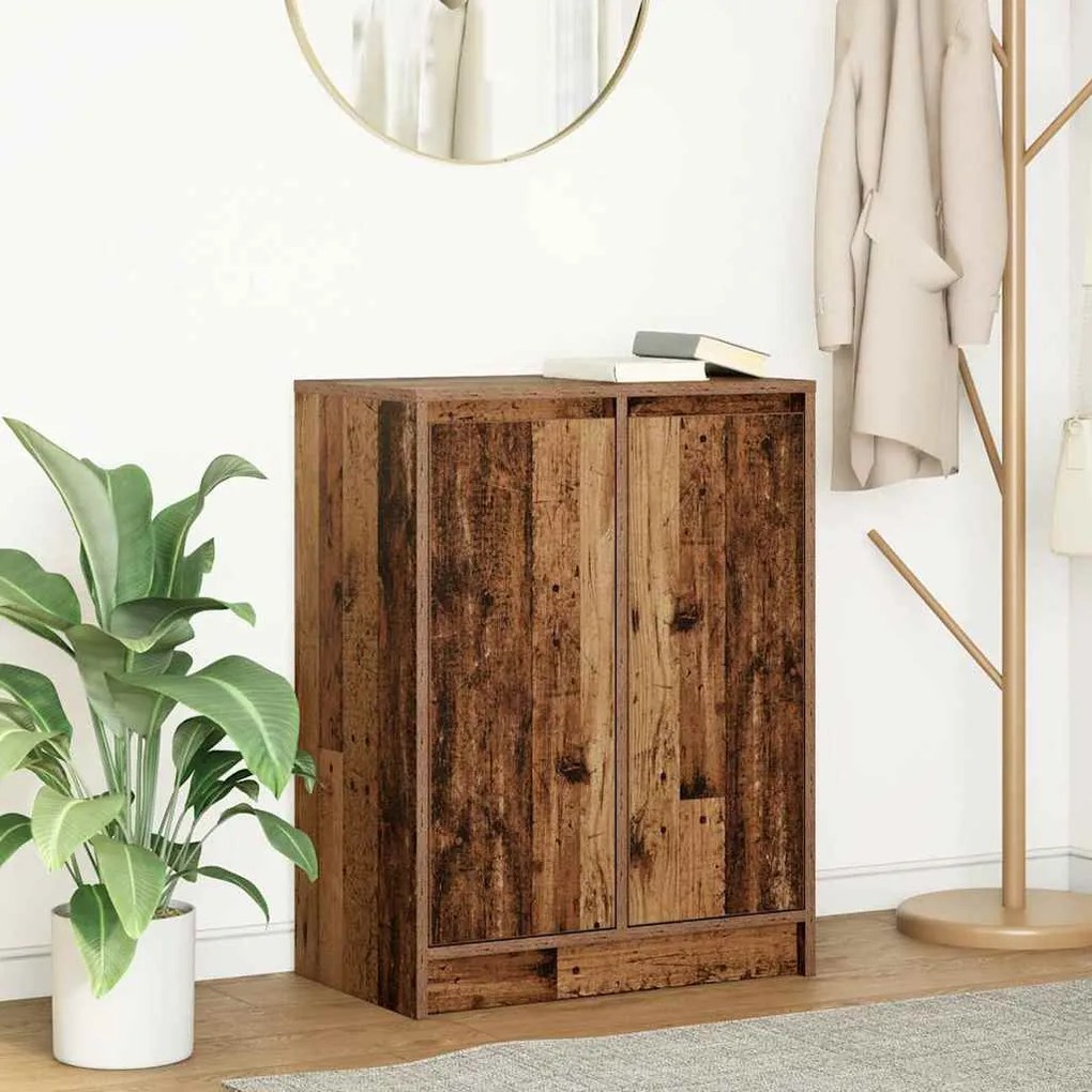 Credenza Legno Antico 57x34x76 Cm İn Legno Multistrato /