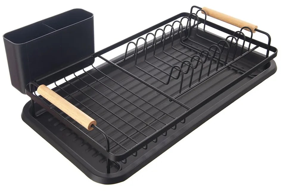 Scolapiatti in metallo nero 43x28,5 cm Radka - Orion