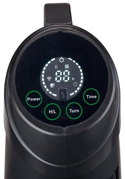 Nedis HTPA21BKW - Elemento riscaldante per esterni SmartLife 600/1200W/230V Wi-Fi Tuya IP24