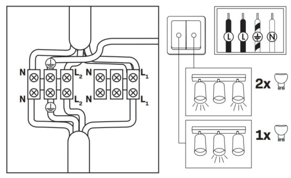 Faretto da bagno dimmerabile LED RGBW TURYN 3xGU10/6W/230V IP44 nero