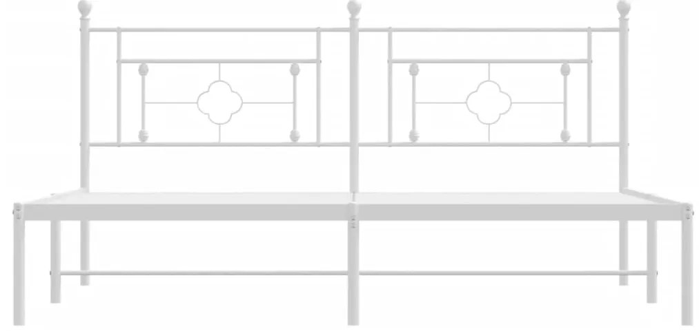 Giroletto con testiera metallo bianco 183x213 cm