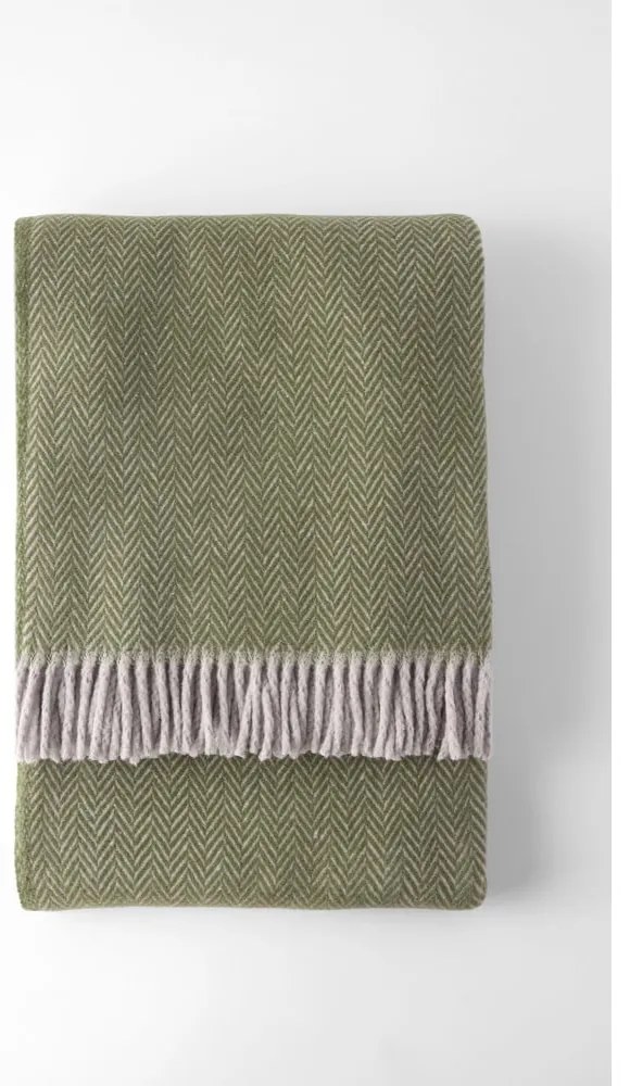 Plaid verde con contenuto di cotone , 140 x 180 cm Skyline - Euromant