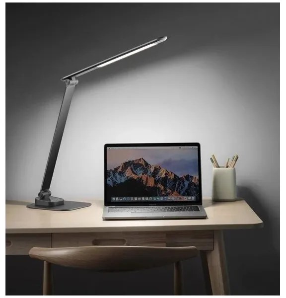 Lampada da tavolo LED dimmerabile USB 7,5W 230V 3000-5500K antracite