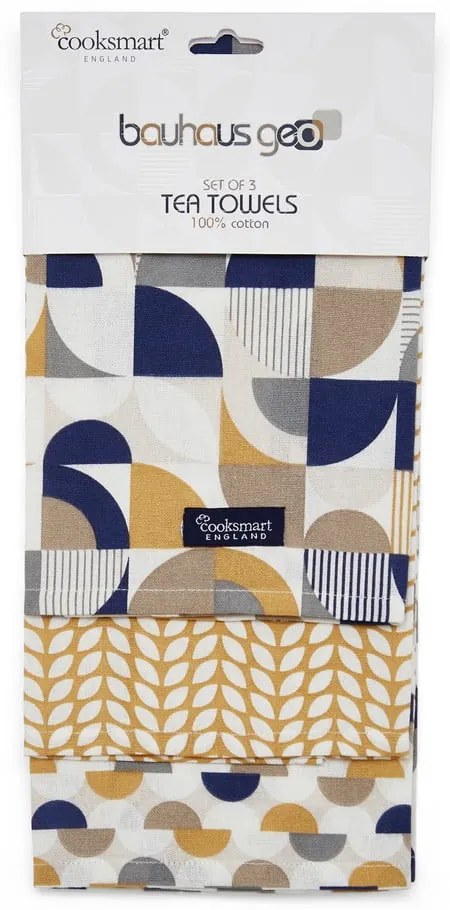 Asciugamani in cotone in set da 3 45x65 cm Bauhaus - Cooksmart ®