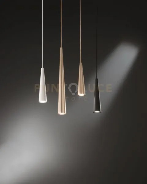 Sospensione noa h.50cm d.5,5cm oro 1 luce attacco gu10