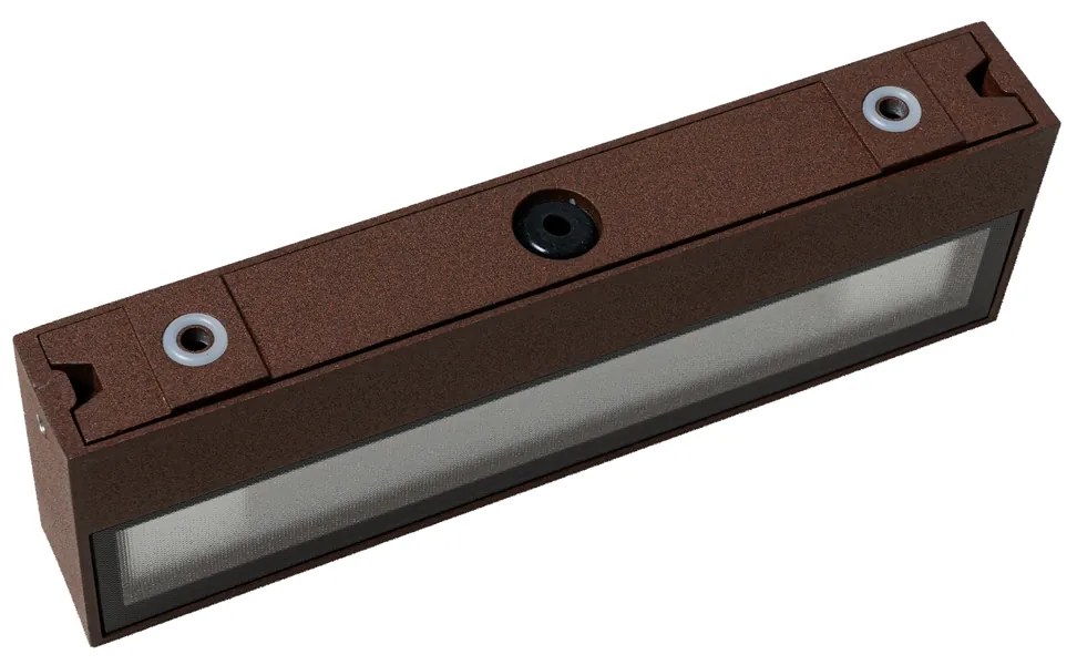 Lampada da parete moderna marrone ruggine con LED IP65 - Hannah