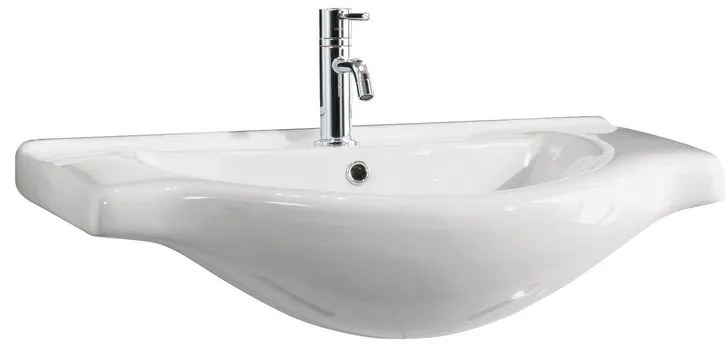 Mobile bagno con lavabo L 70 x H 80 x P 33.5 cm rovere nabucco, 2 ante per vasca centrale Rimini