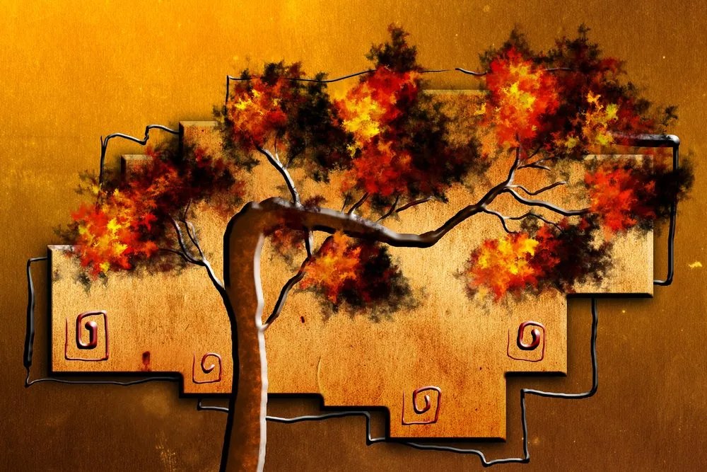 Quadro su tela – Albero africano etnico