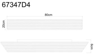 Globo 67347D4 - Plafoniera LED HAYDEN LED/30W/230V 3000K 80x20 cm