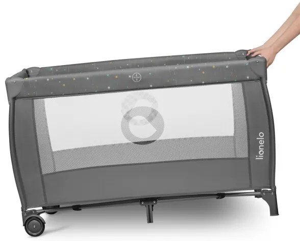 Lionelo - Lettino da viaggio STEFI PLUS Grigio Multicolore