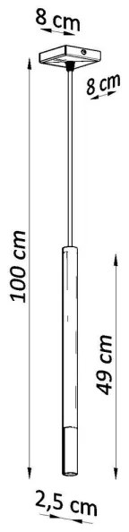 Sollux SL.0885 - Lampadario a sospensione con filo MOSAIC 1xG9/12W/230V nero/cromo