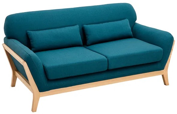 Divano scandinavo a 2 posti blu petrolio YOKO