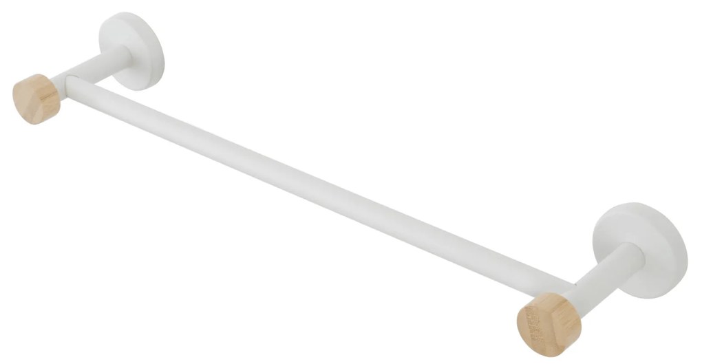 Portasalviette a Parete 40 Cm Feridras "Haiti" Bianco/Bambù