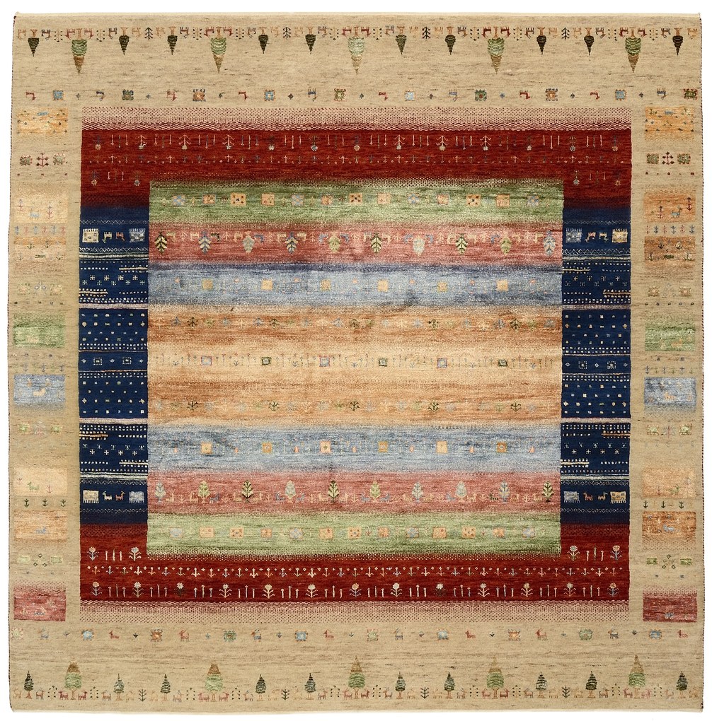 Loribaft Tappeto orientale 200x200 (Indian) Annodato A Mano