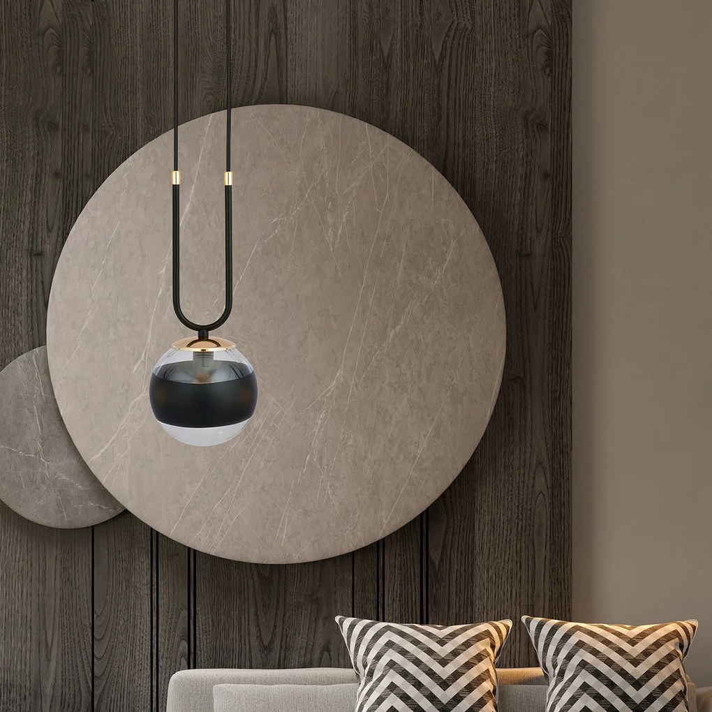Sospensioni Moderna Crio Acciaio Nero 1 Luce E14 Ip20