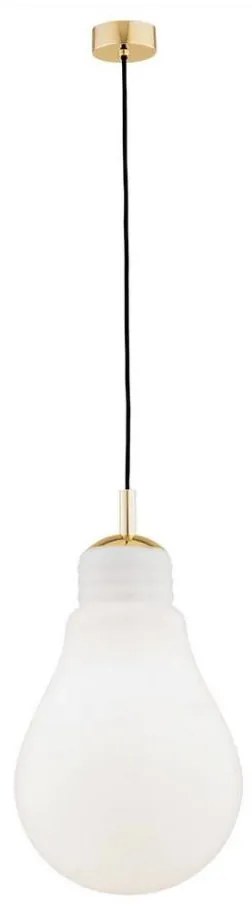 Argon 4879 - Lampadario a sospensione con filo JESSE 1xE27/15W/230V oro/bianco