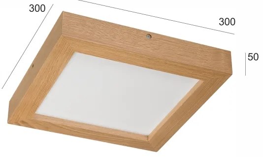Brilagi-Luce LED dimmerabile WOODY FRAME LED/24W/230V quercia 30x30 cm IP44 + +TC