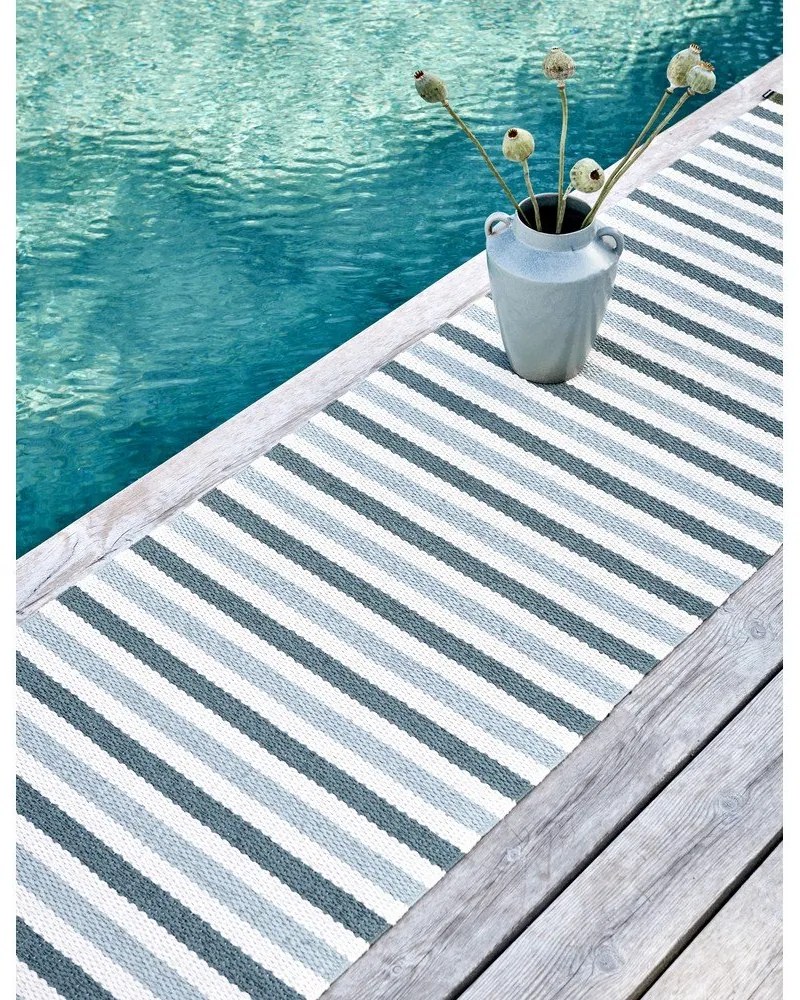 Tappeto da interno/esterno verde/color crema 70x120 cm Teo Sage – Pappelina