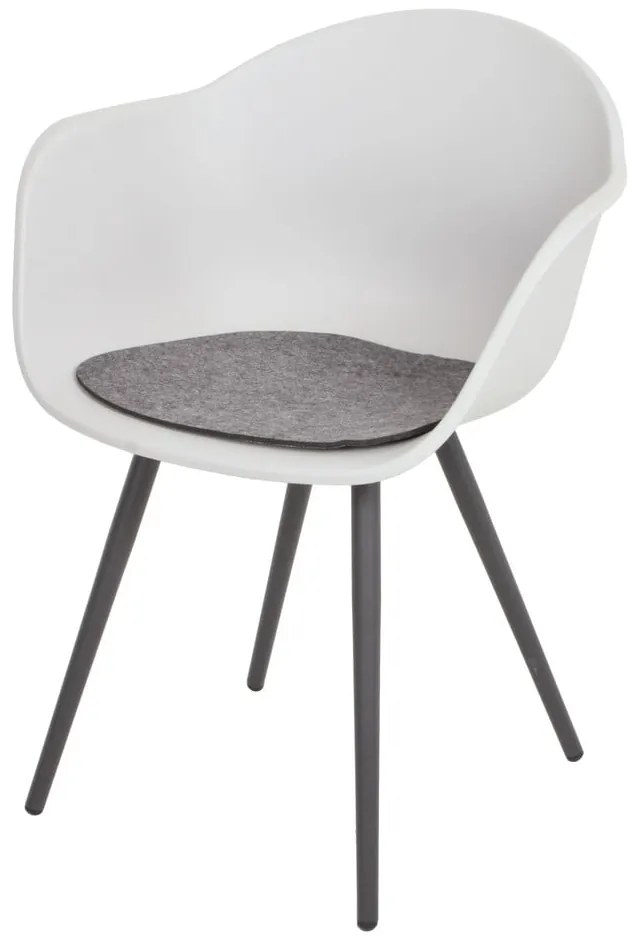 Sedia da giardino in plastica grigia Zara - Garden Pleasure