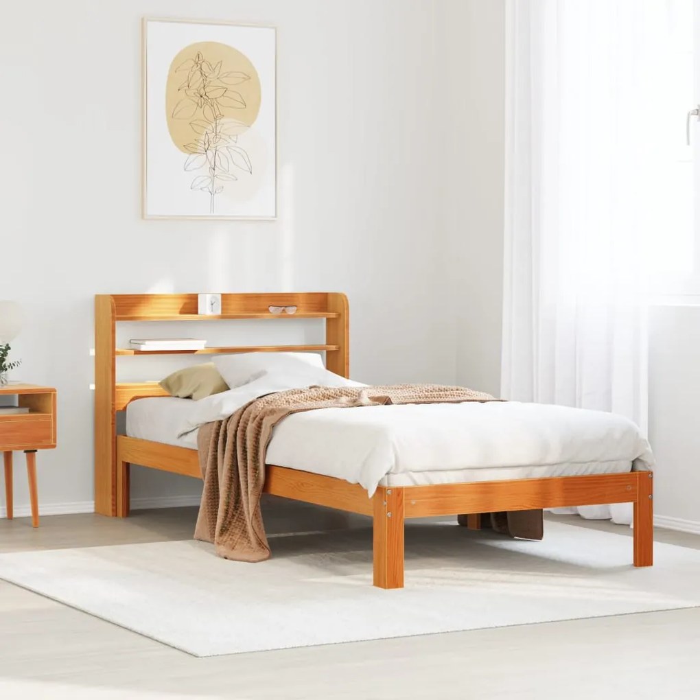 Letto senza materasso marrone cera 90x190 cm in legno di pino