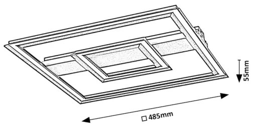 Rabalux 71071 - Plafoniera LED SIDONA 48W/230V 3000K nera