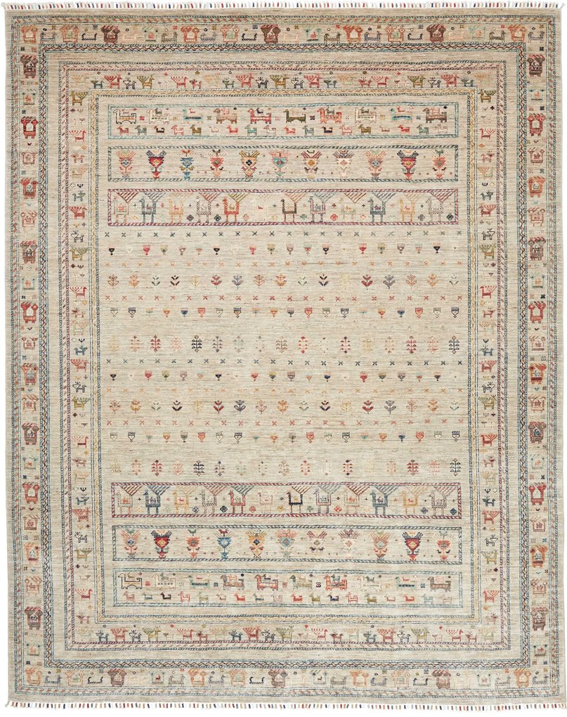 Samarkand Tappeto orientale 250 x 310 Grigio (Pakistan) Annodato A Mano