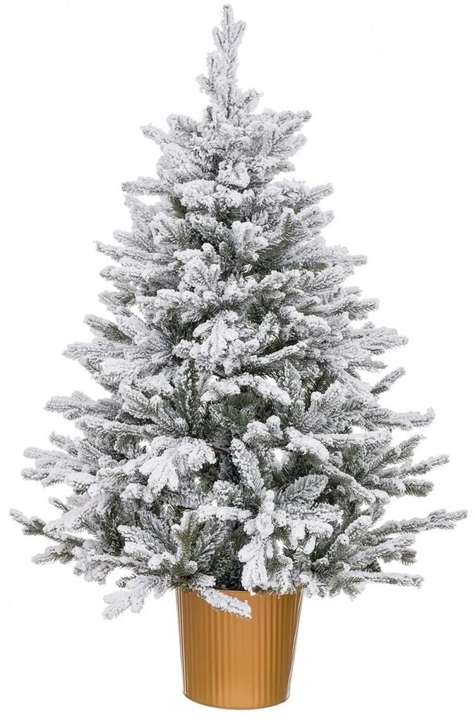 Albero di Natale Dorato Polietilene Nevoso 82 x 82 x 120 cm