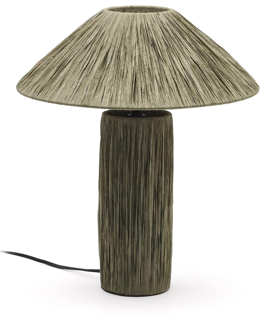 Kave Home - Lampada da tavolo Samse di rafia verde