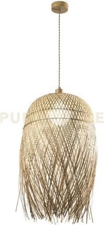 Lampadario a sospensione bahamas in bamboo 1 luce attacco e27 max  ...