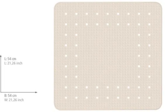 WENKO 23139100-Tappetino MIRASOL 54x54 cm beige