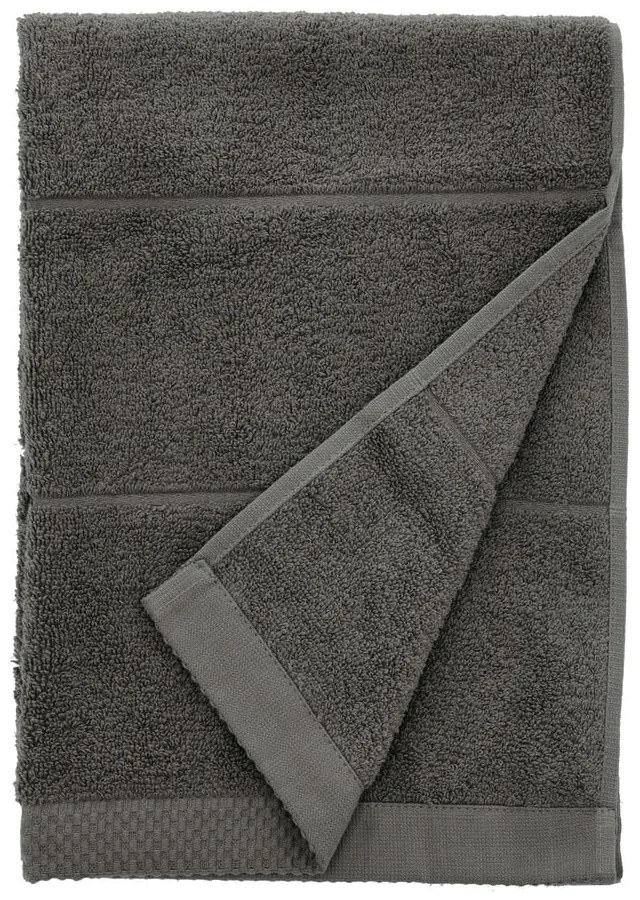 Asciugamano tipo terry grigio scuro in cotone 50x100 cm Line – Södahl