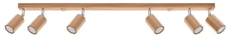 Sollux SL.1032 - Faretto ZEKE 6xGU10/40W/230V quercia