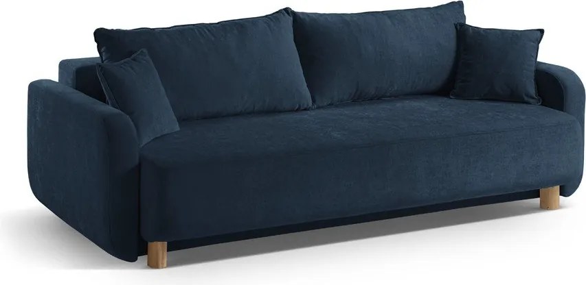 Divano blu scuro allungabile con contenitore 231 cm Elen – Micadoni