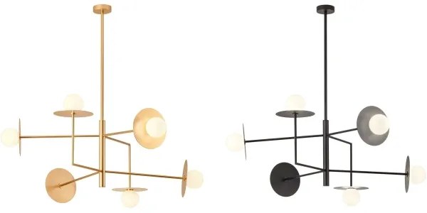 Redo UN1696_1 - Paralume di ricambio per chandelier, per lampada PLATO diametro 10 cm bianco