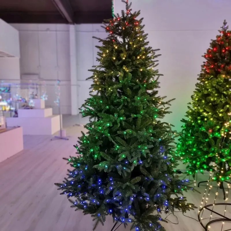 Albero di Natale artificiale Verde verde con illuminazione H 230 cm x Ø 130 cm