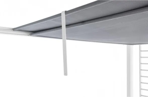 Pergola In Alluminio 3x3,6 m Gazebo Bianco Con Tettuccio Scorrevole Grigio Noah Bizzotto