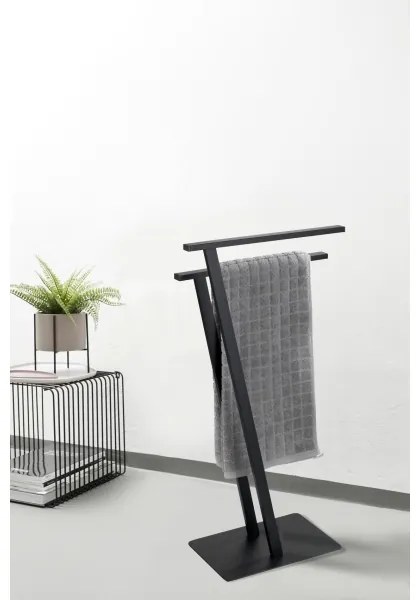 WENKO 24396100 - Porta asciugamani LIRIO 20x40 cm nero