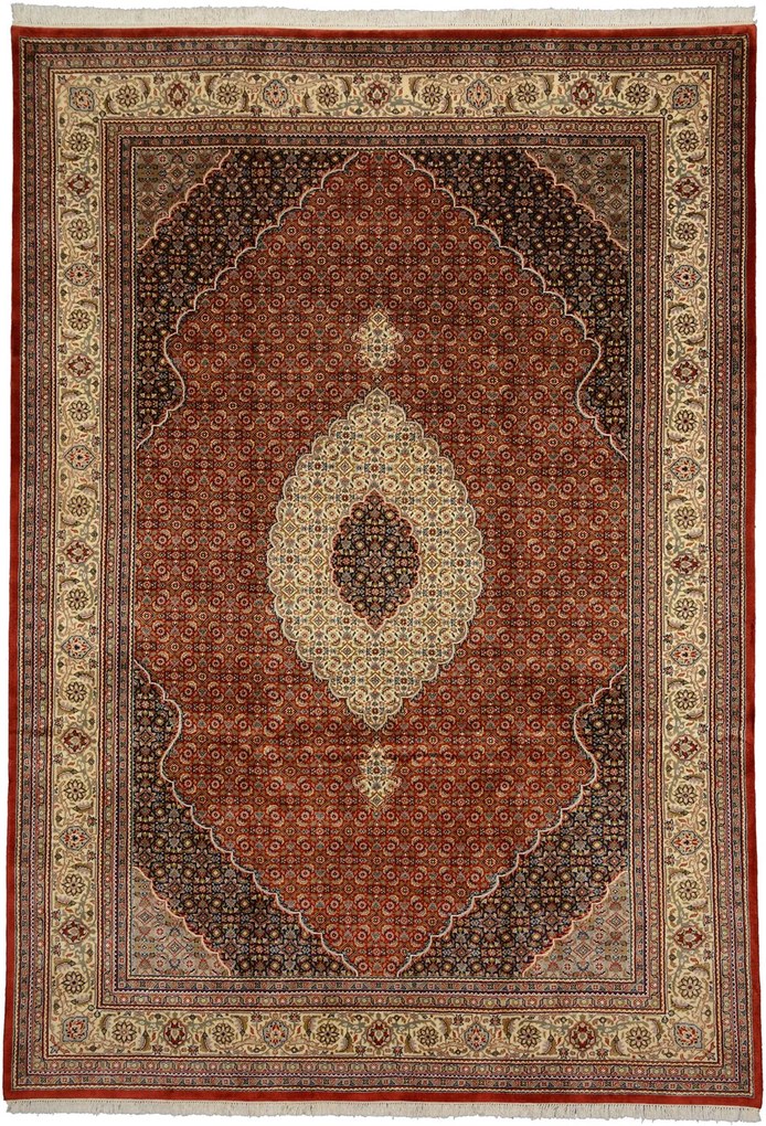 Tabriz Tappeto orientale 240x350 Rosso (Indian) Annodato A Mano