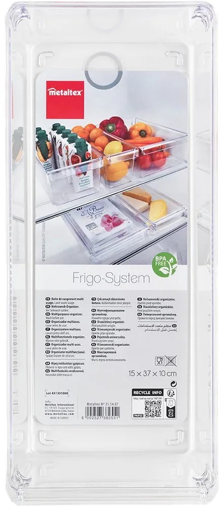 Organizer per il frigorifero in plastica 37x15 cm Frigo – Metaltex