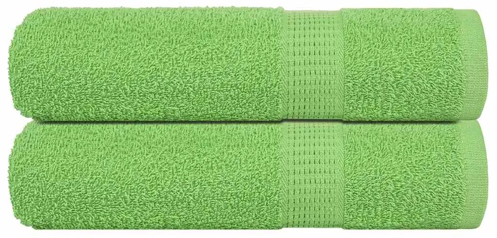Asciugamani Da Bagno 2 Pz Verde Mela 100x150 Cm 360 G/m² Cotone /