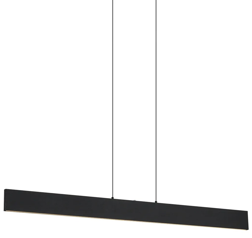 Lampada a sospensione moderna nera con LED dimmerabile a 3 livelli - Straight