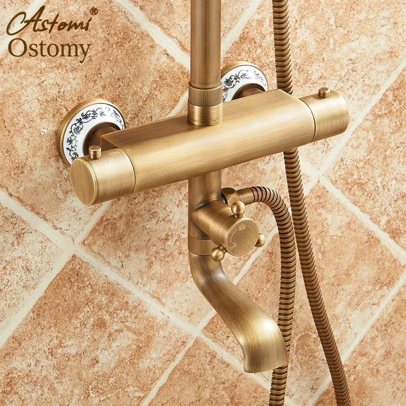 Sistema doccia termostatico ATS1155 esterno a parete in più finiture