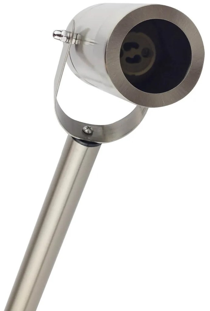 Faretto a Picchetto Acciaio Inox Orientabile GU10 IP54 Alt. 61cm