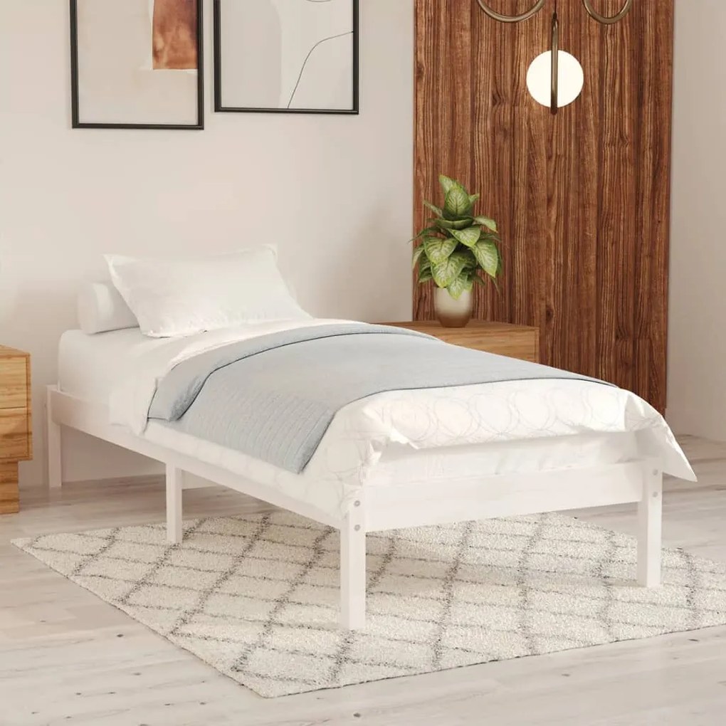 Giroletto bianco in legno massello di pino 100x200 cm