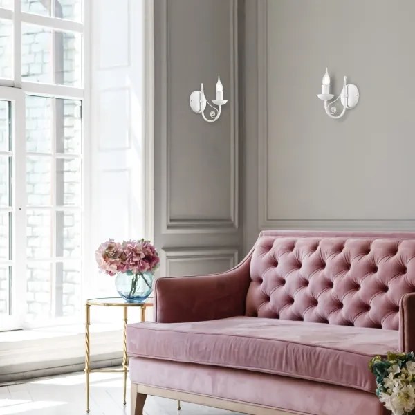 Applique DONATO 1xE14/40W/230V bianco